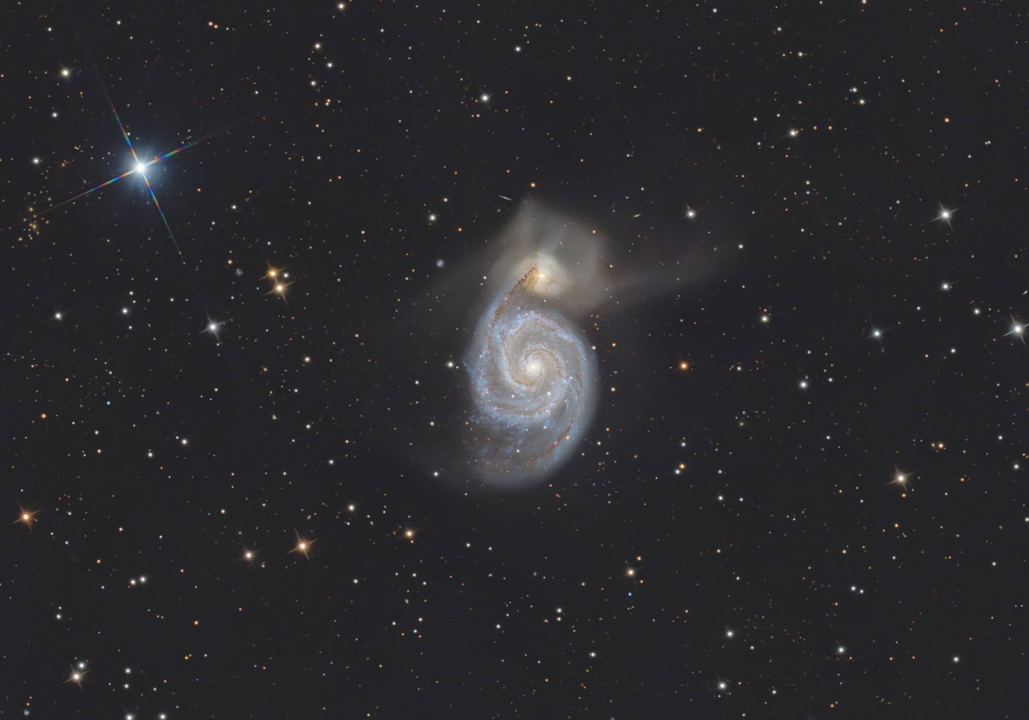 Messier 51 (better known as Vortex Galaxy, M51 or NGC 5194) is a famous spiral galaxy in the constellation of Canis Venatici.